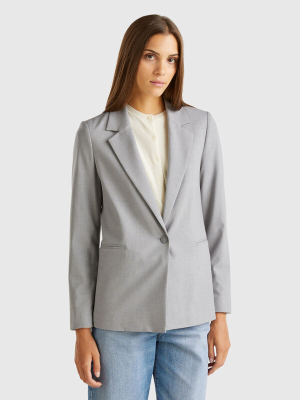 Blazer in stretch viscose blend Women