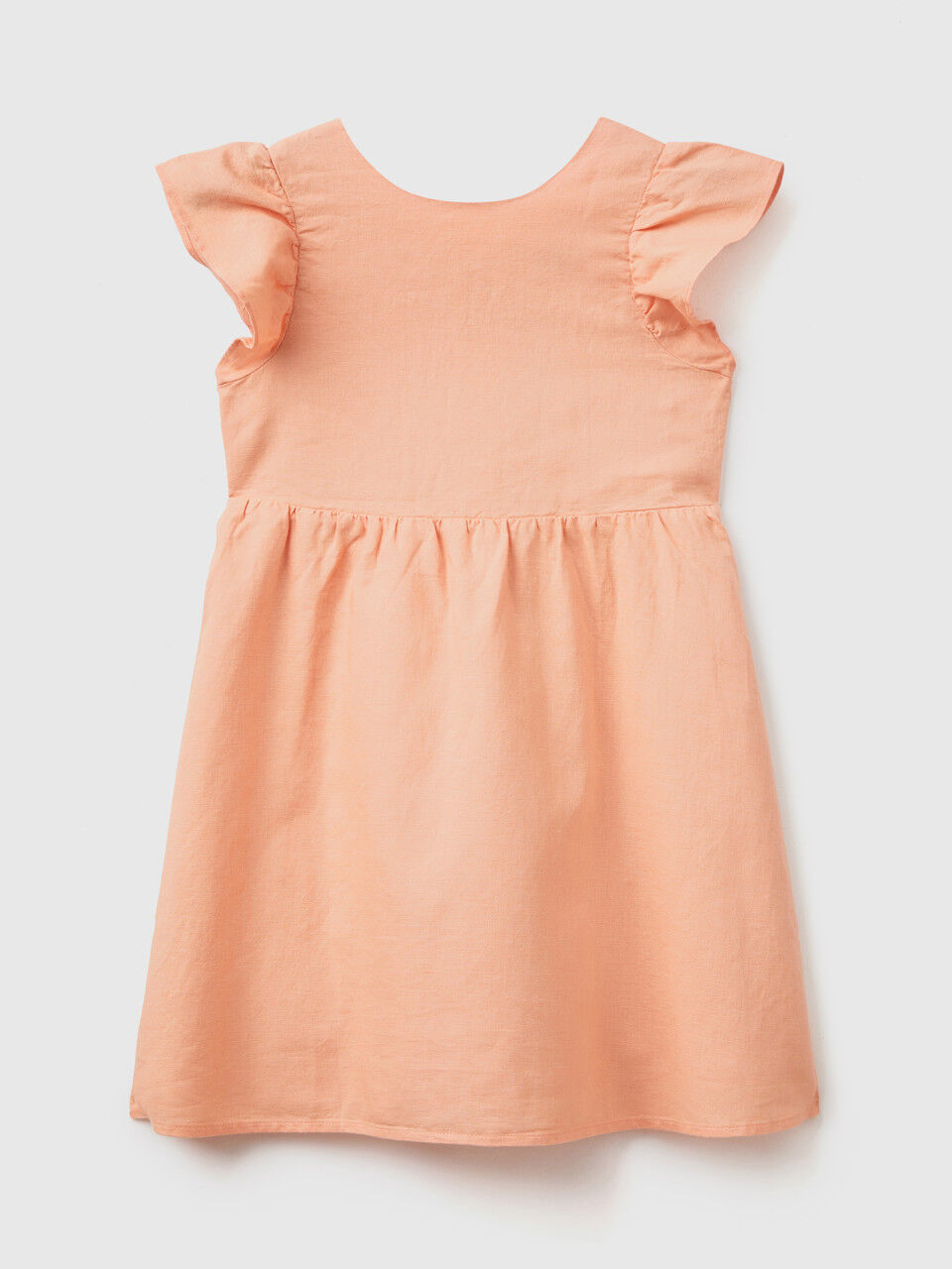 Short dress in linen blend