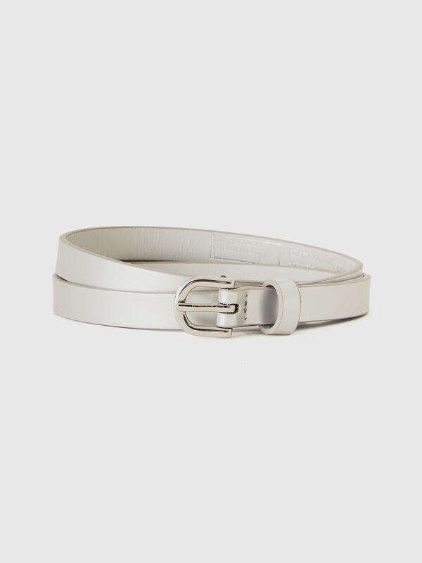 Low synthetic patent leather belt Women