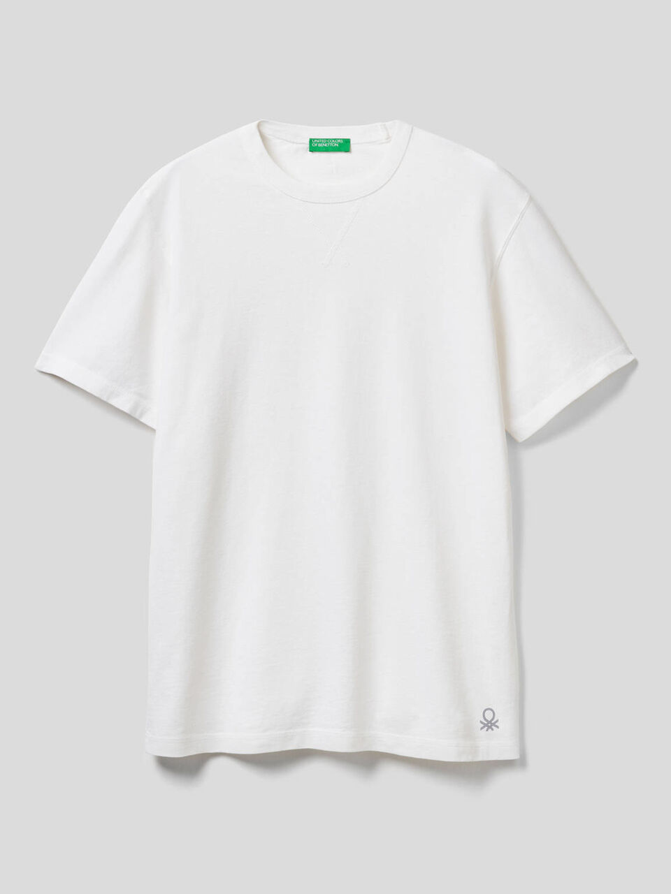 Crew neck t-shirt in pure cotton image number 1