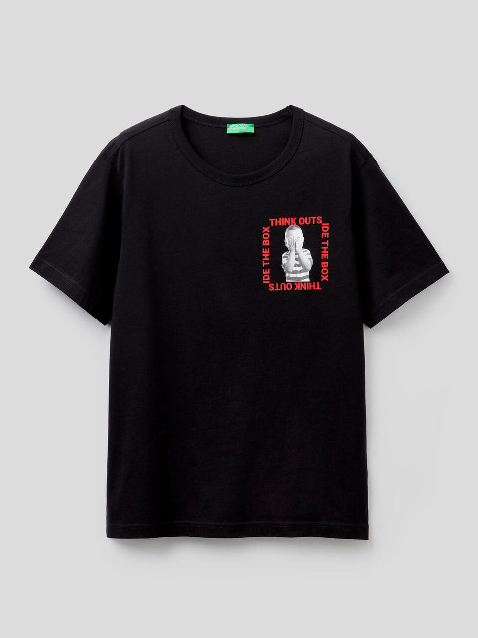 Pure cotton t-shirt with print Men image number 1