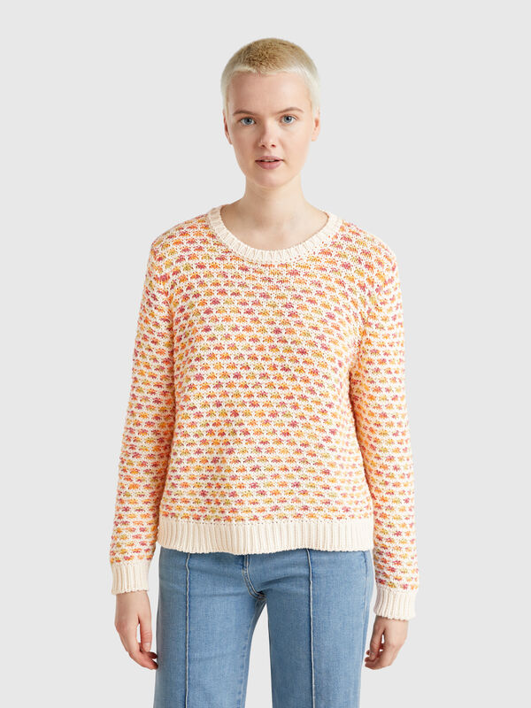 Reversible sweater in cotton blend Women