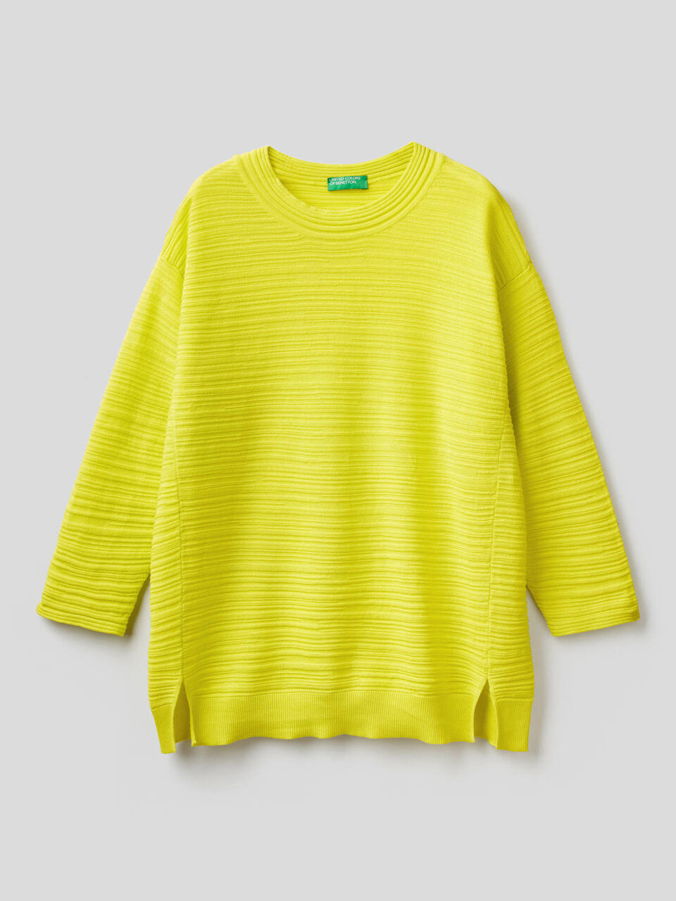 Knit sweater in 100% cotton image number 1