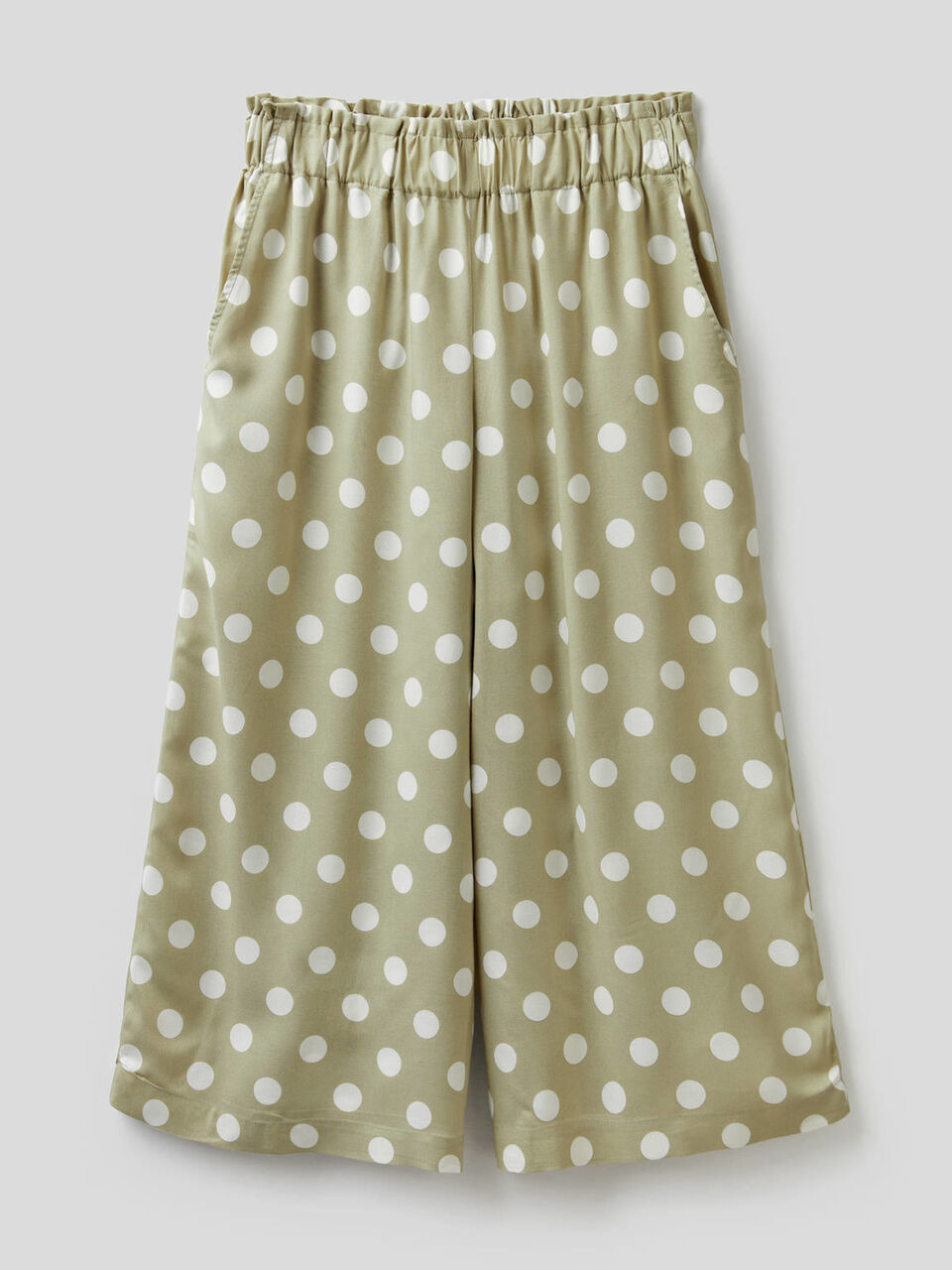 Patterned flared trousers image number 1