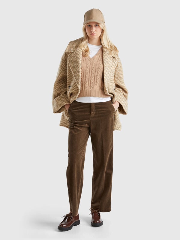 Wide velvet pants Women