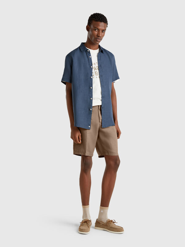 Bermudas in pure linen Men