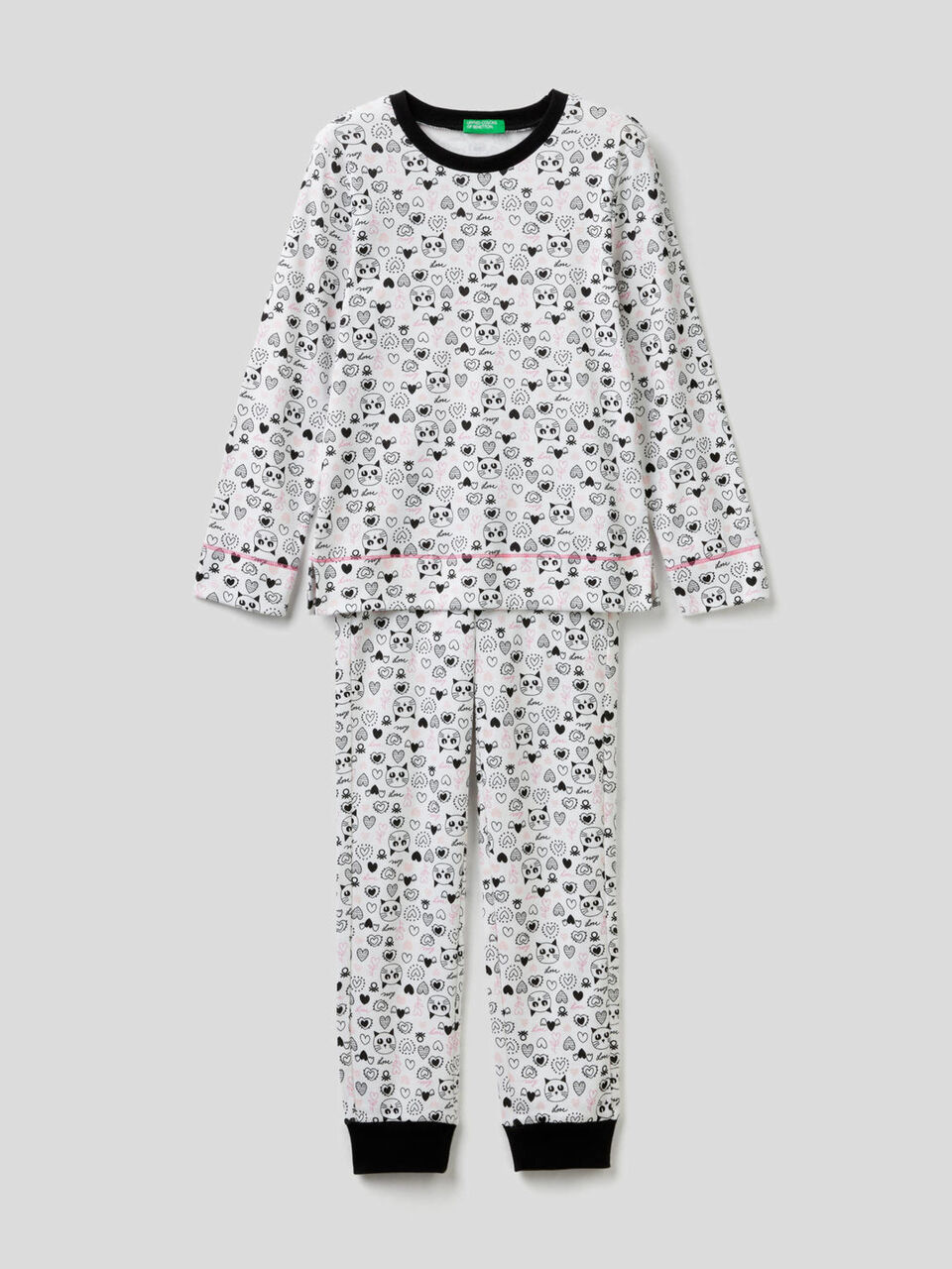 Printed 100% cotton pyjamas image number 1