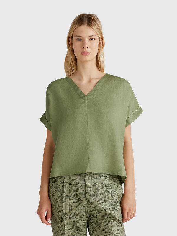 Blouse in pure linen Women