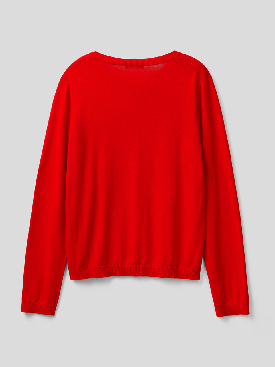 Cotton blend crew neck cardigan image number 2