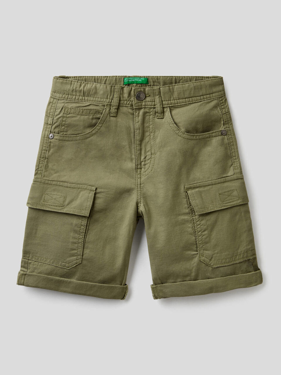 Cargo bermudas in 100% cotton image number 1