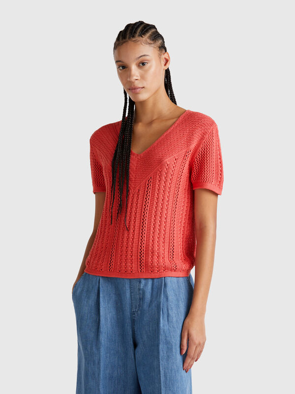 Perforated sweater Women