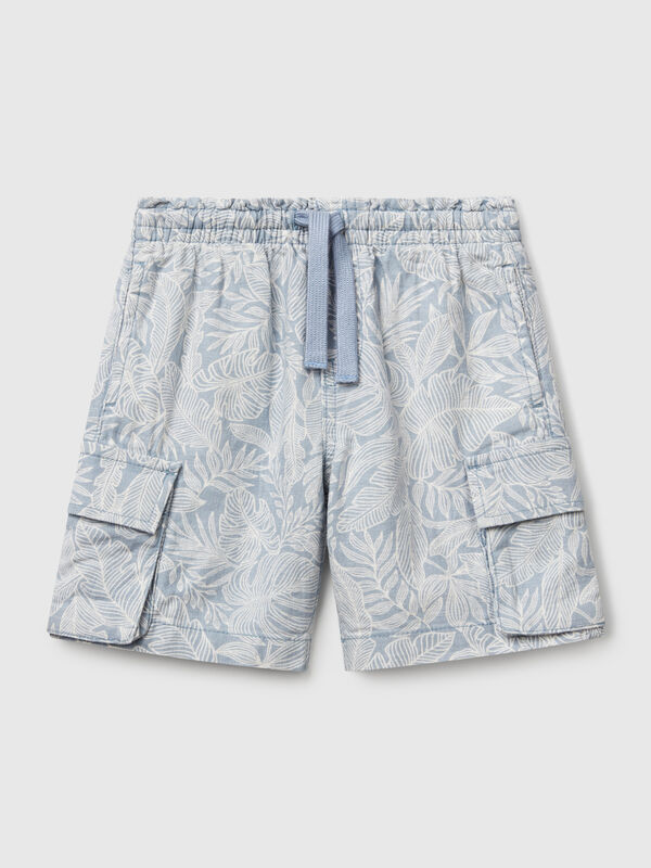 Cargo bermudas with tropical print Junior Boy