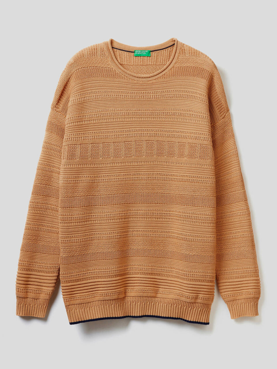 Knit sweater in 100% cotton image number 1