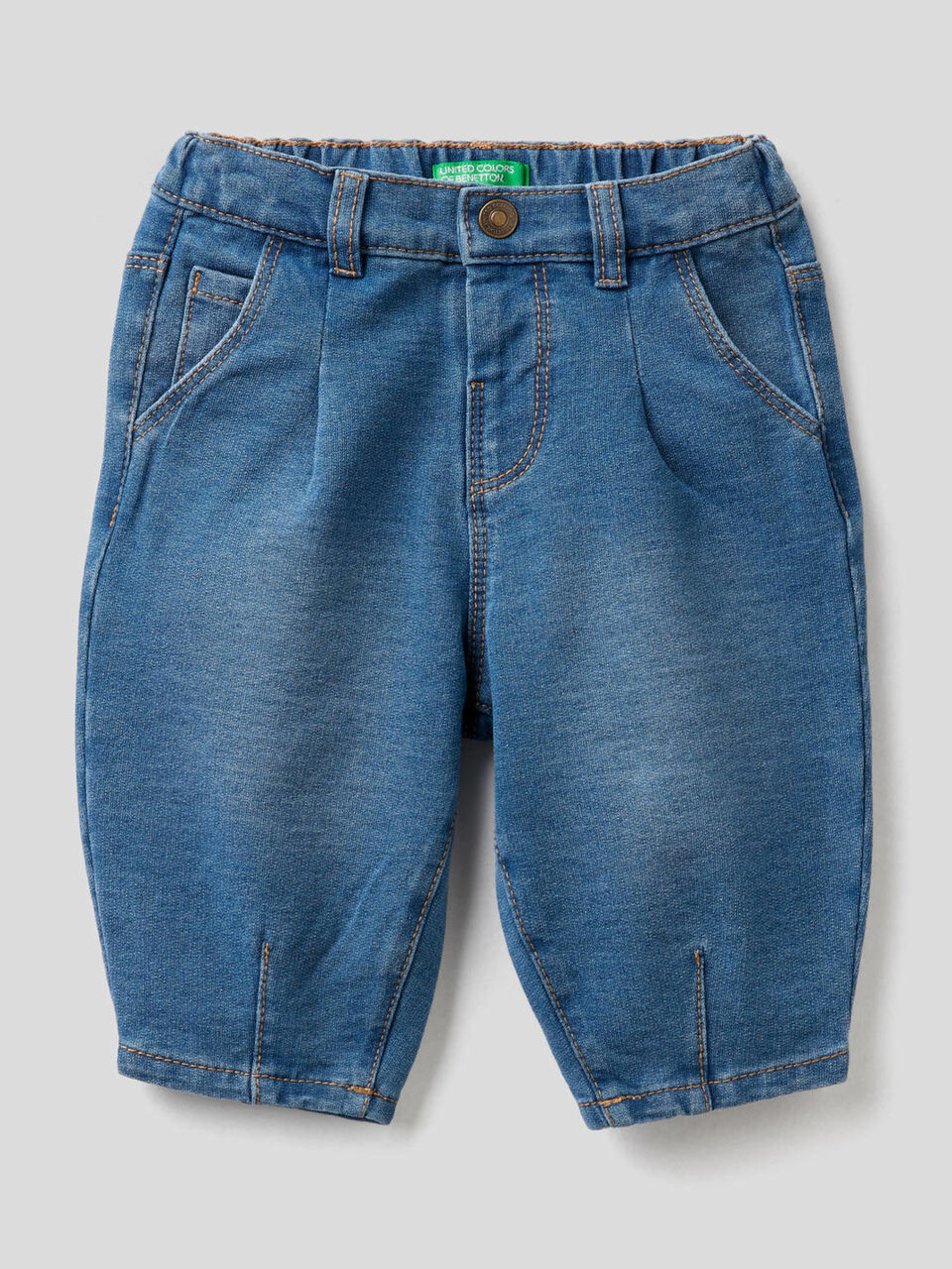 Slouchy denim look trousers image number 1