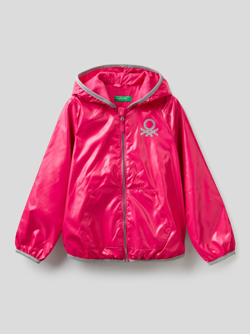 Jacket with hood in technical fabric image number 1