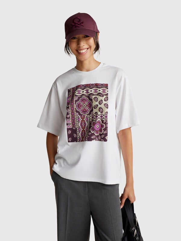 T-shirt with bandana print Women