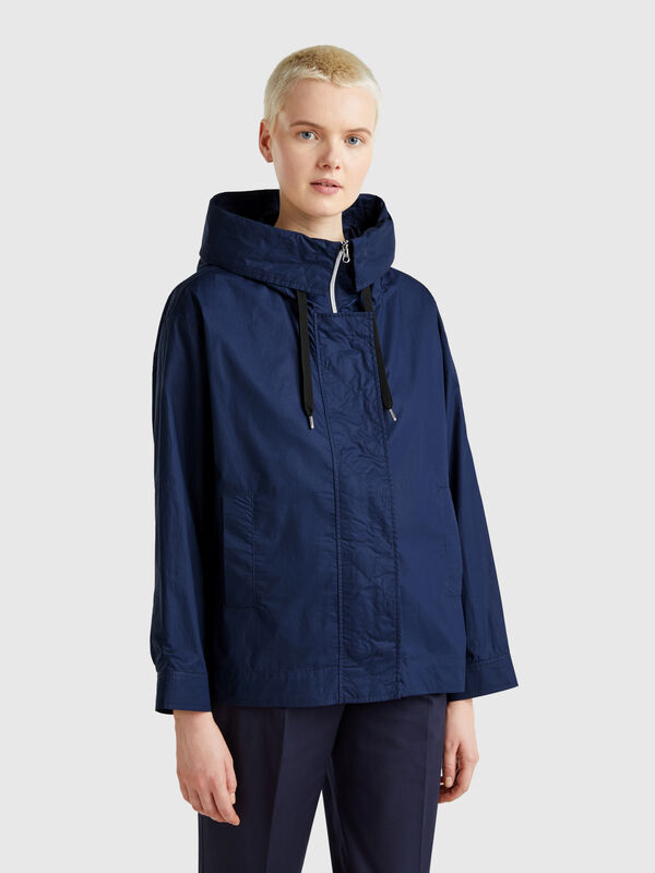 Oversized fit nylon jacket Women
