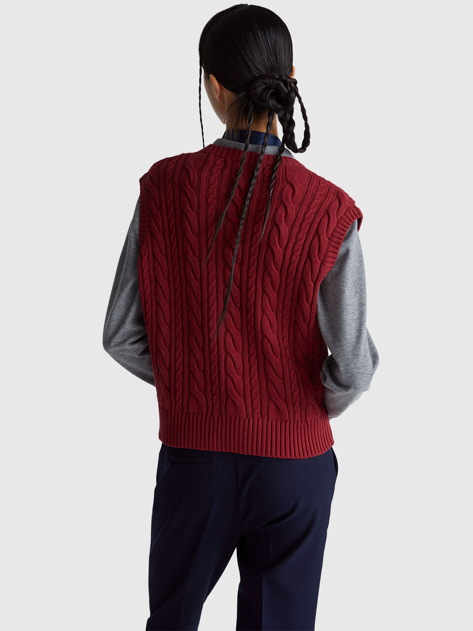S/L V NECK SWEATER Women image number null