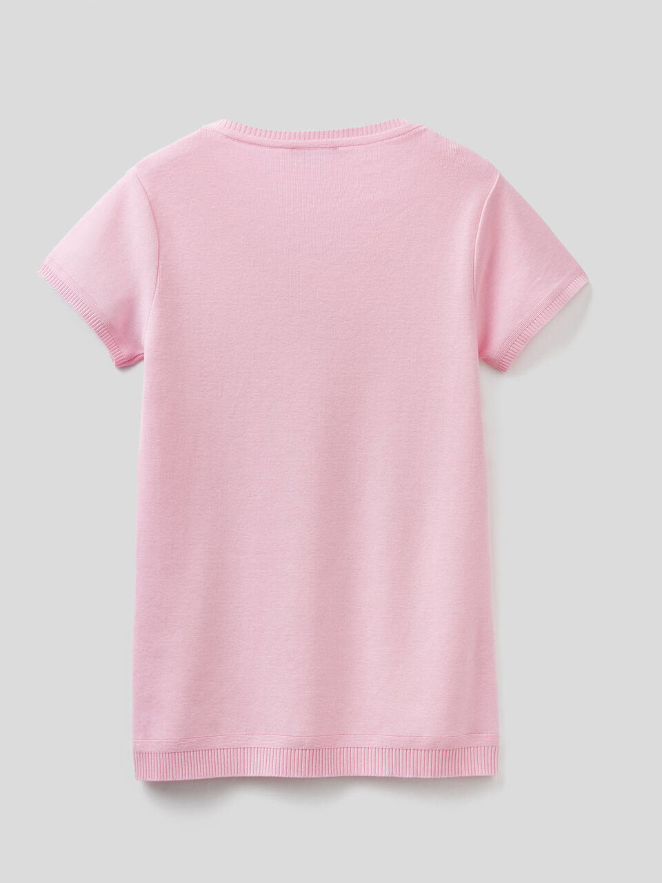 Short sleeve sweater in 100% cotton image number 2