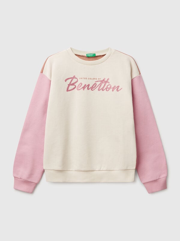 Sweatshirt with glittery print Junior Girl