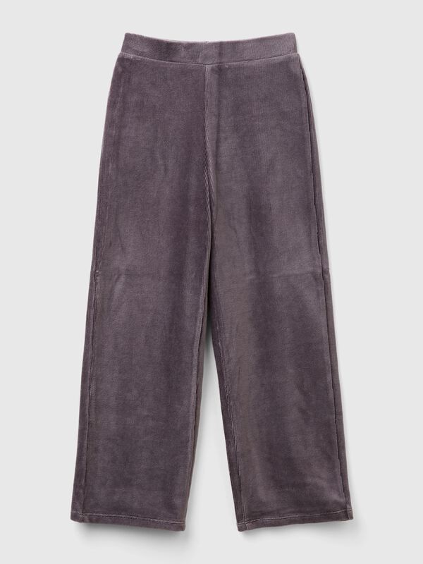 Wide chenille trousers Junior Girl