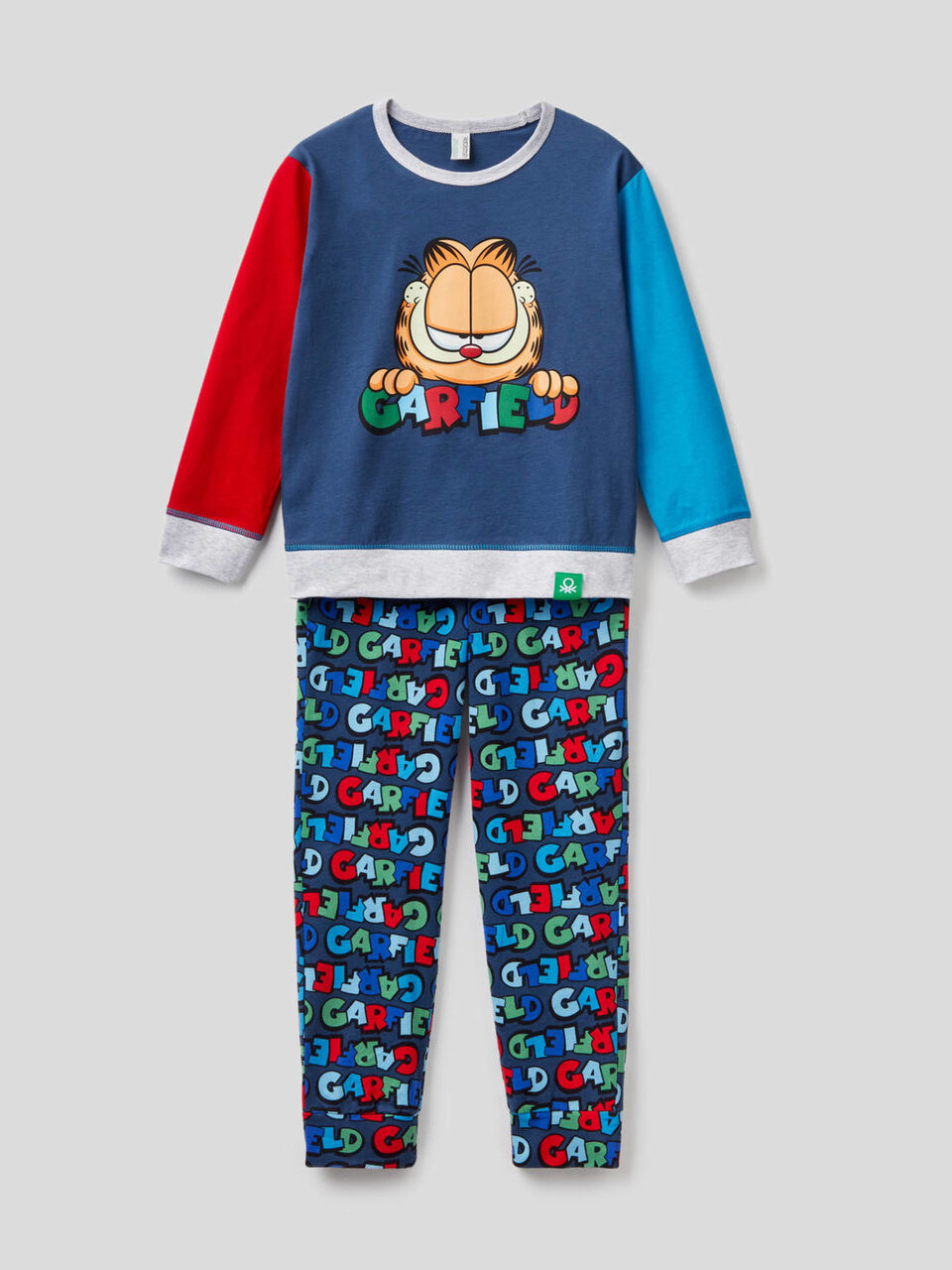 Color block pyjamas with Garfield print image number 1