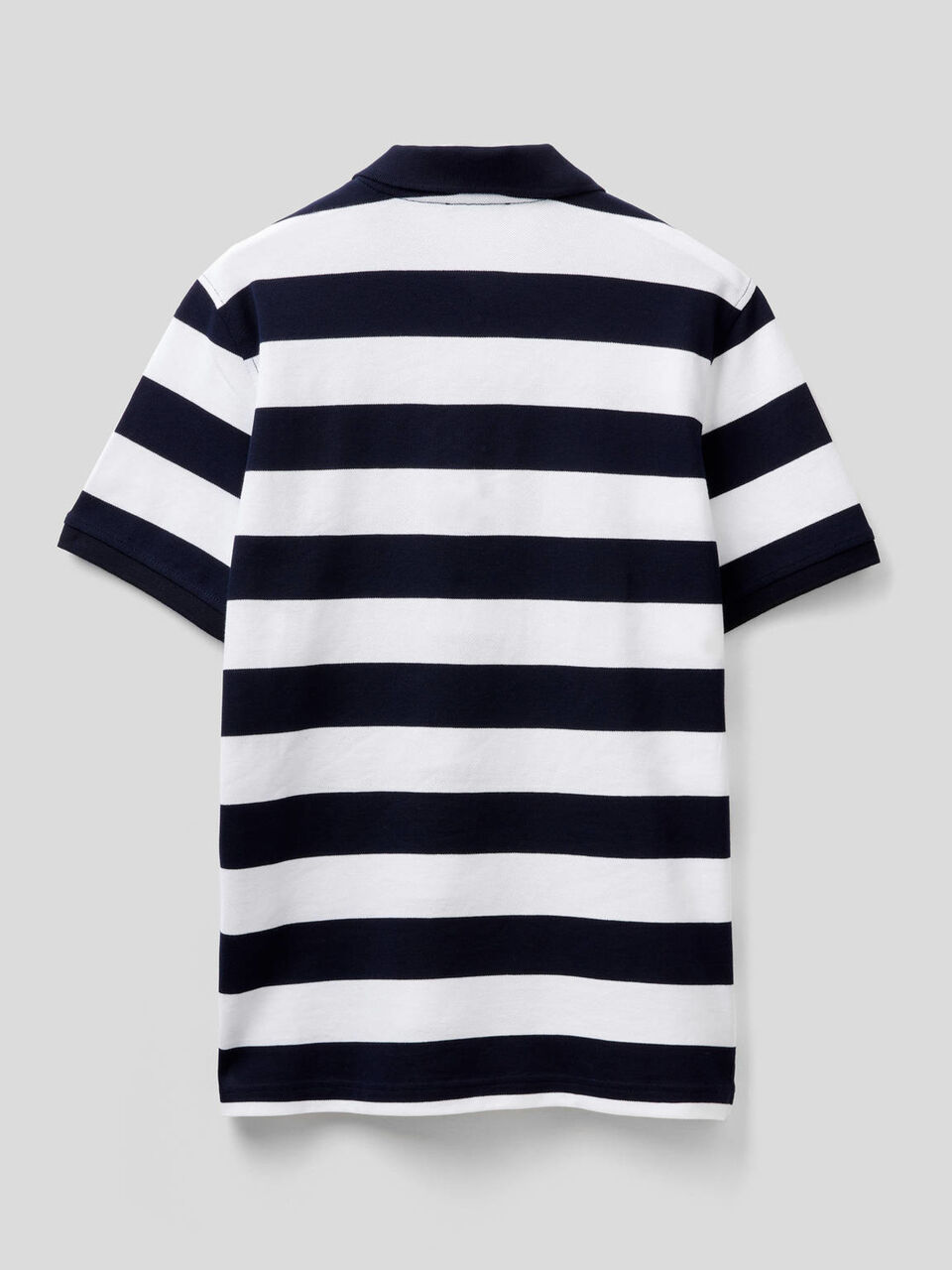 Striped polo in stretch cotton image number 2