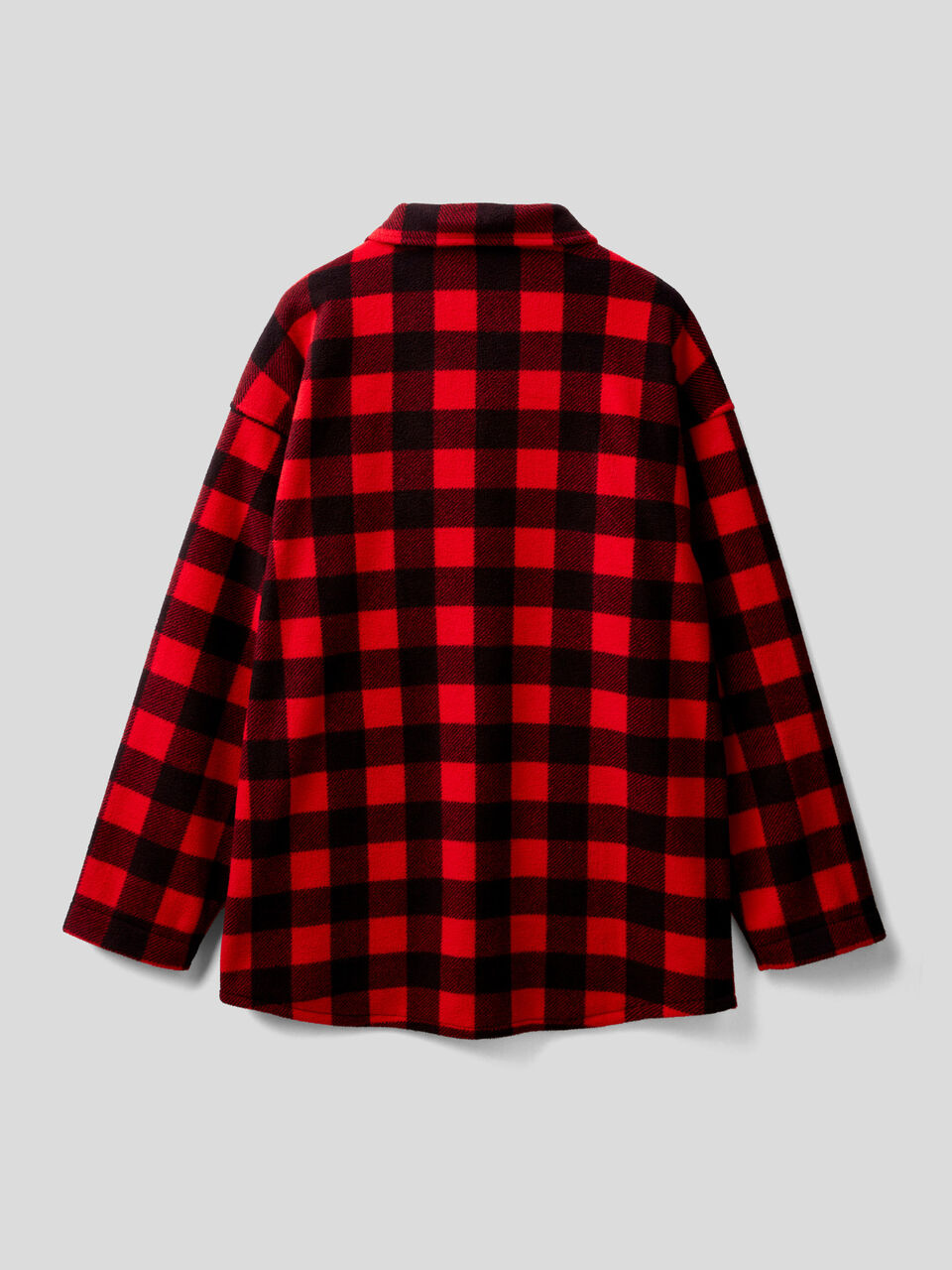 Nightgown in fleece with check pattern image number 2