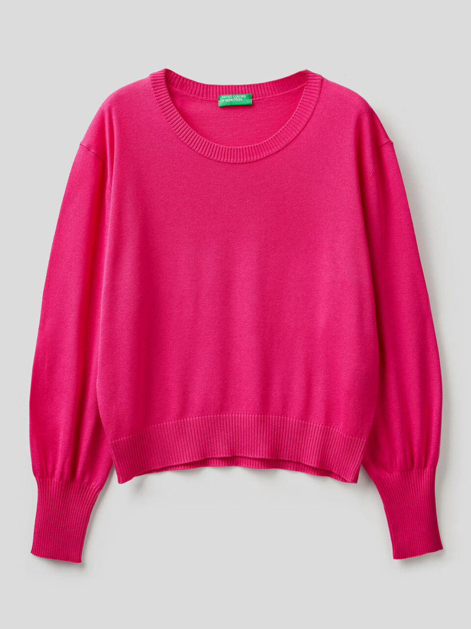 Sweater with puff sleeve image number 1