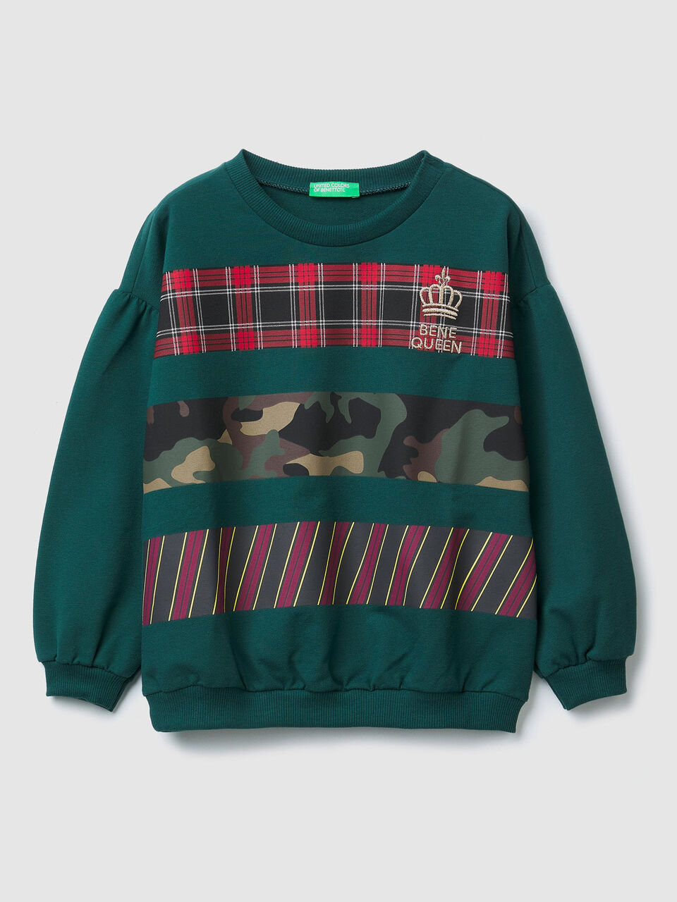 Sweatshirt with printed inserts image number 1