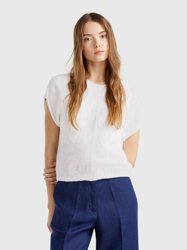 Sweater in cotton and linen Women