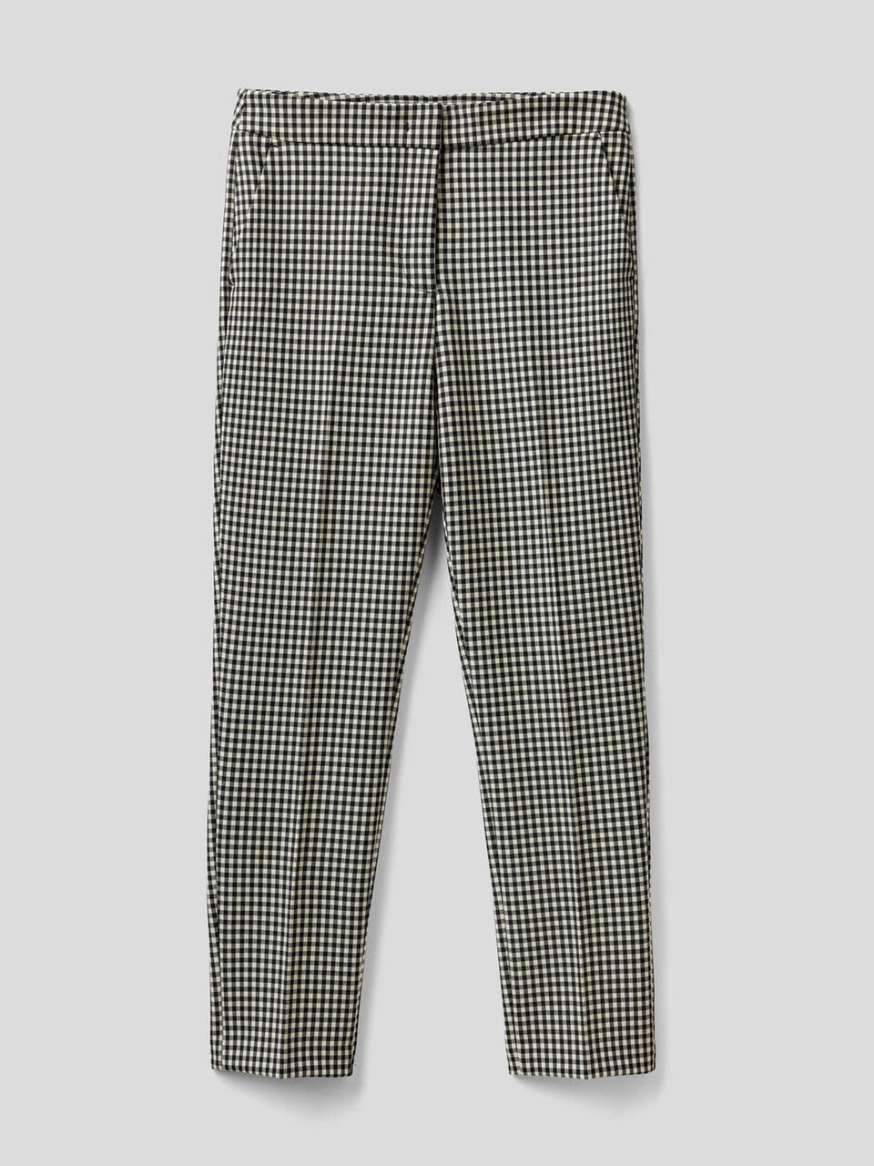 Trousers with check pattern Women image number 1