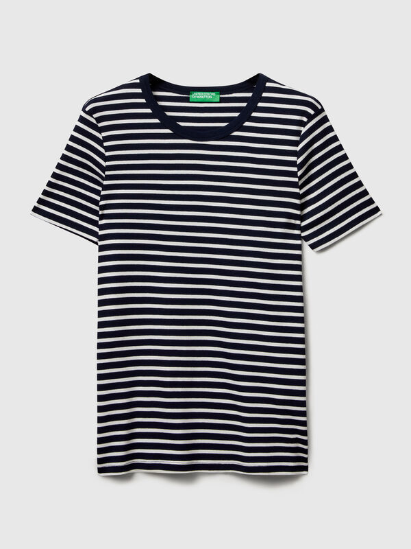 Crew neck striped t-shirt Women