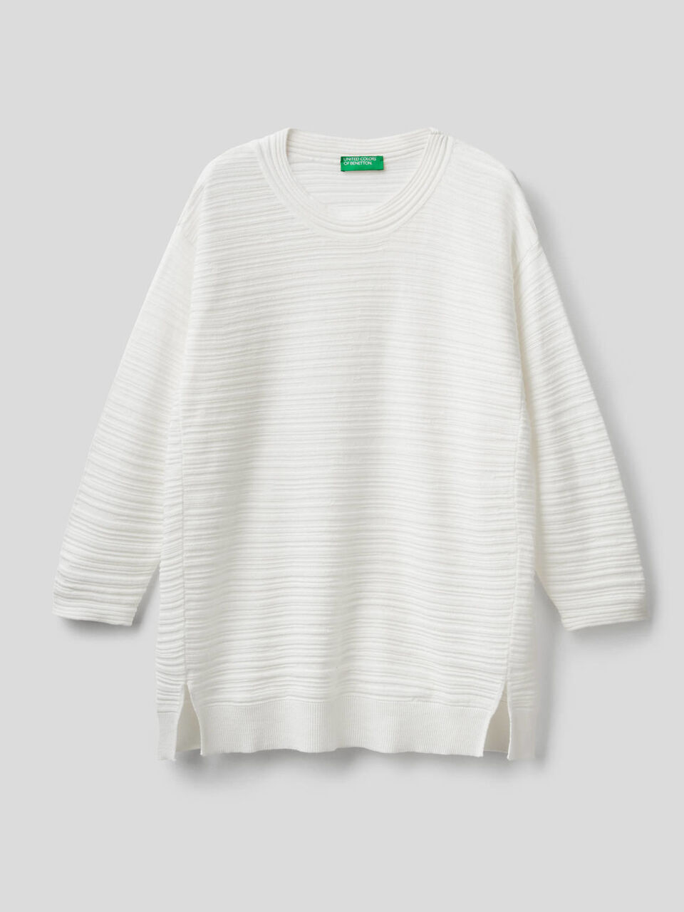 Knit sweater in 100% cotton image number 1