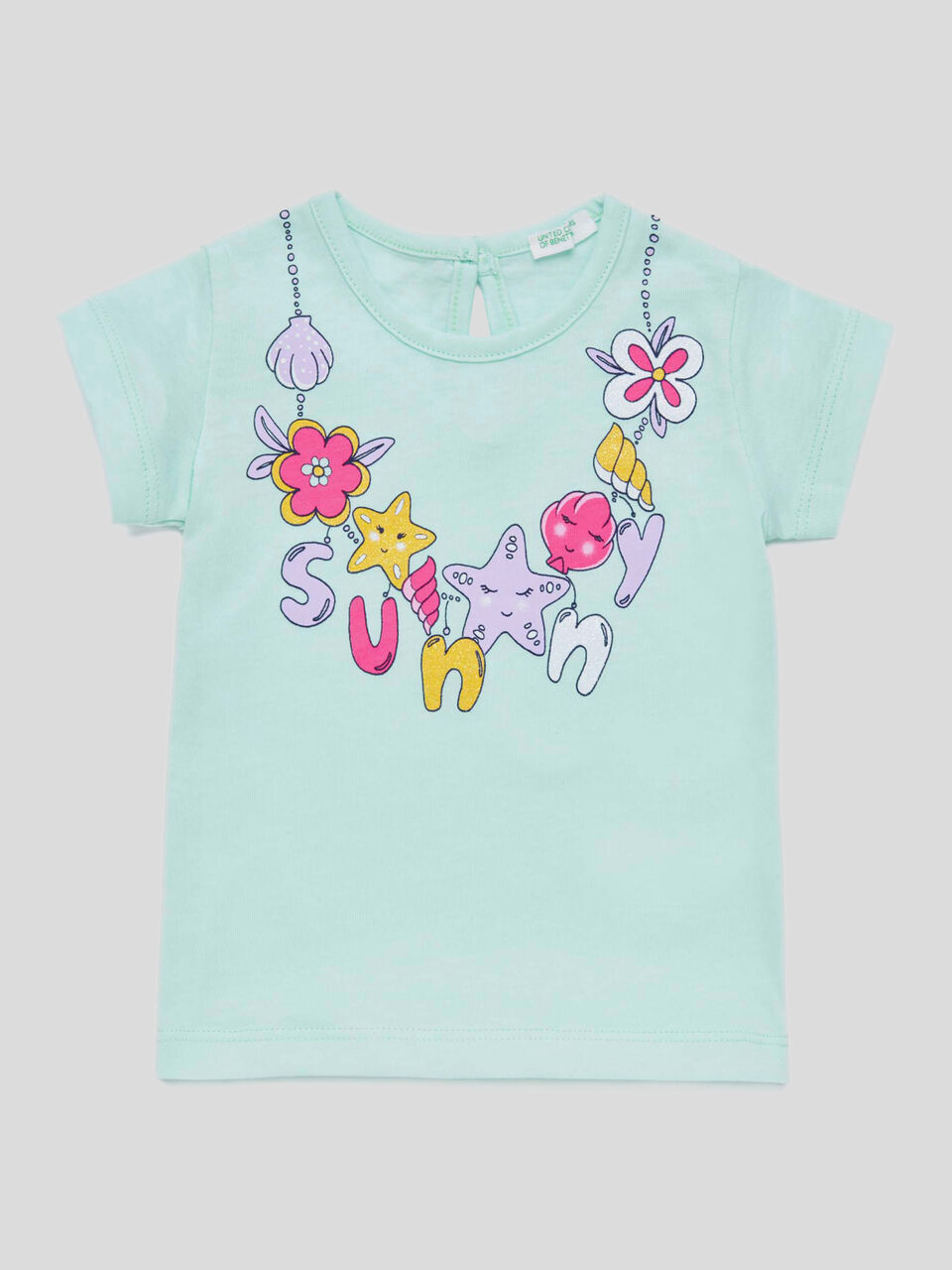 T-shirt with watercolor print image number 1