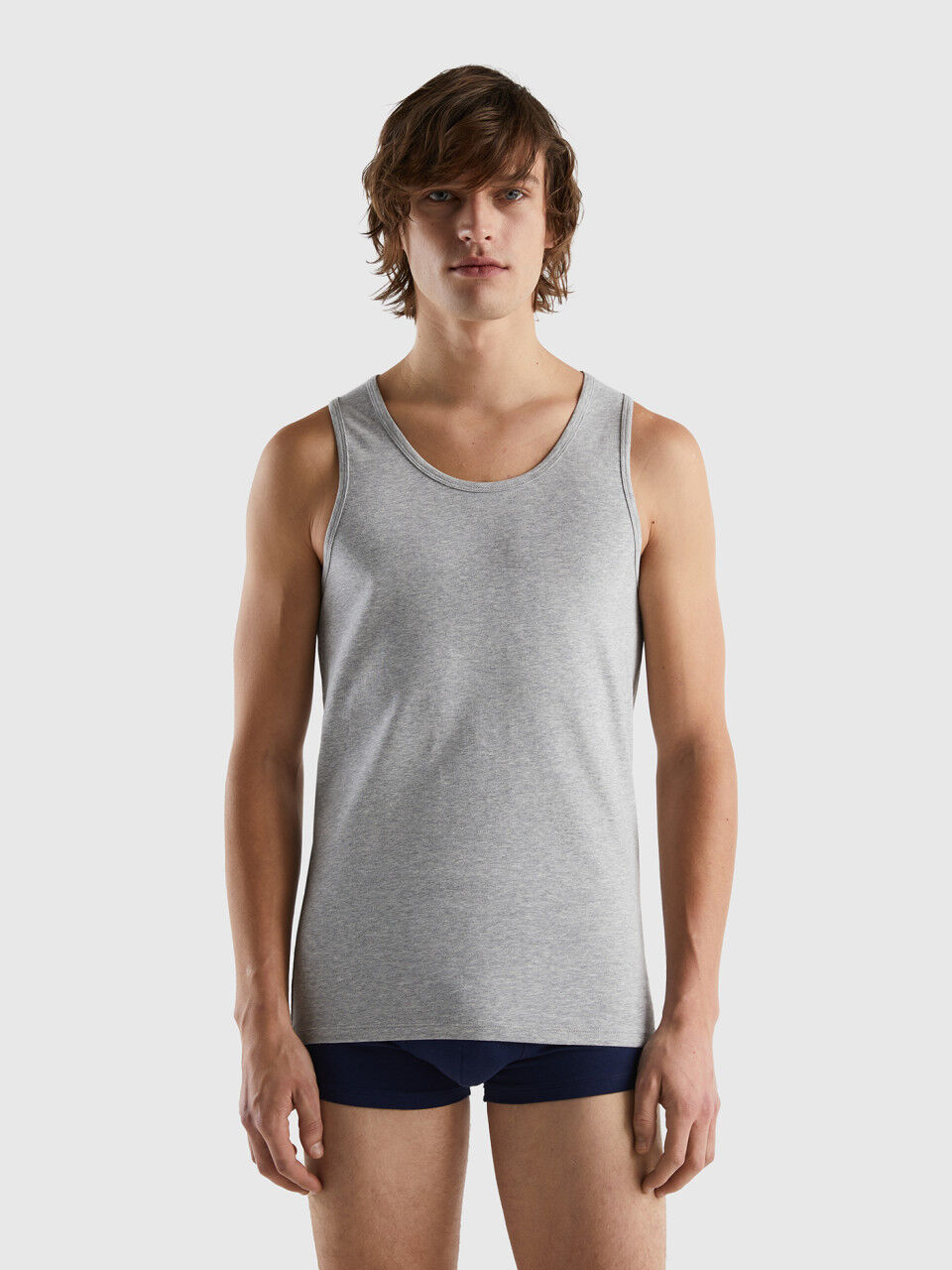 Tank top in organic stretch cotton