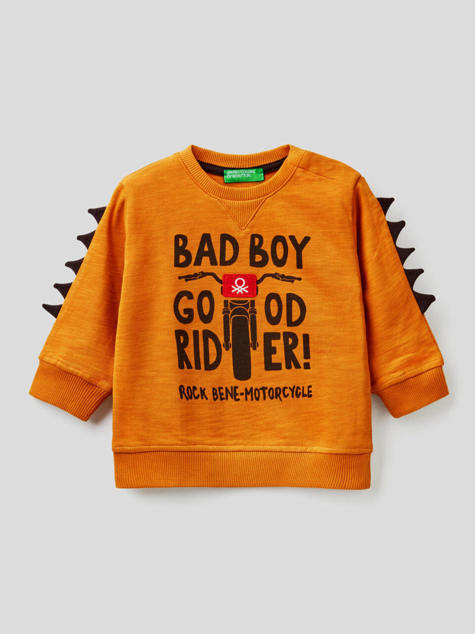 Sweatshirt in 100% cotton with 3D applique image number 1