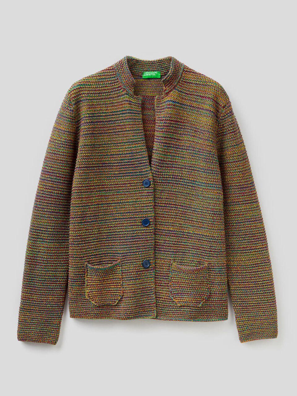 100% cotton knit jacket image number 1
