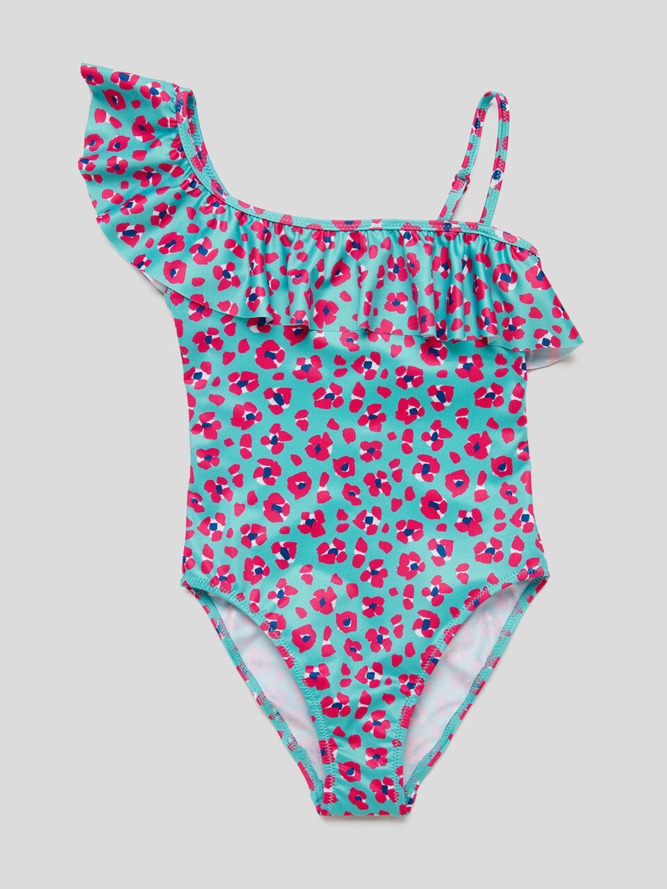 Floral one-piece one-shoulder swimsuit image number 1