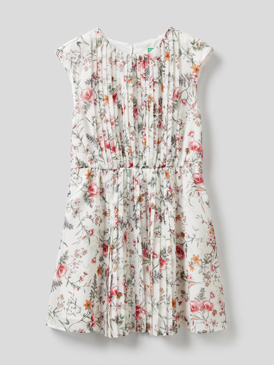 Sleeveless dress with floral print image number 1