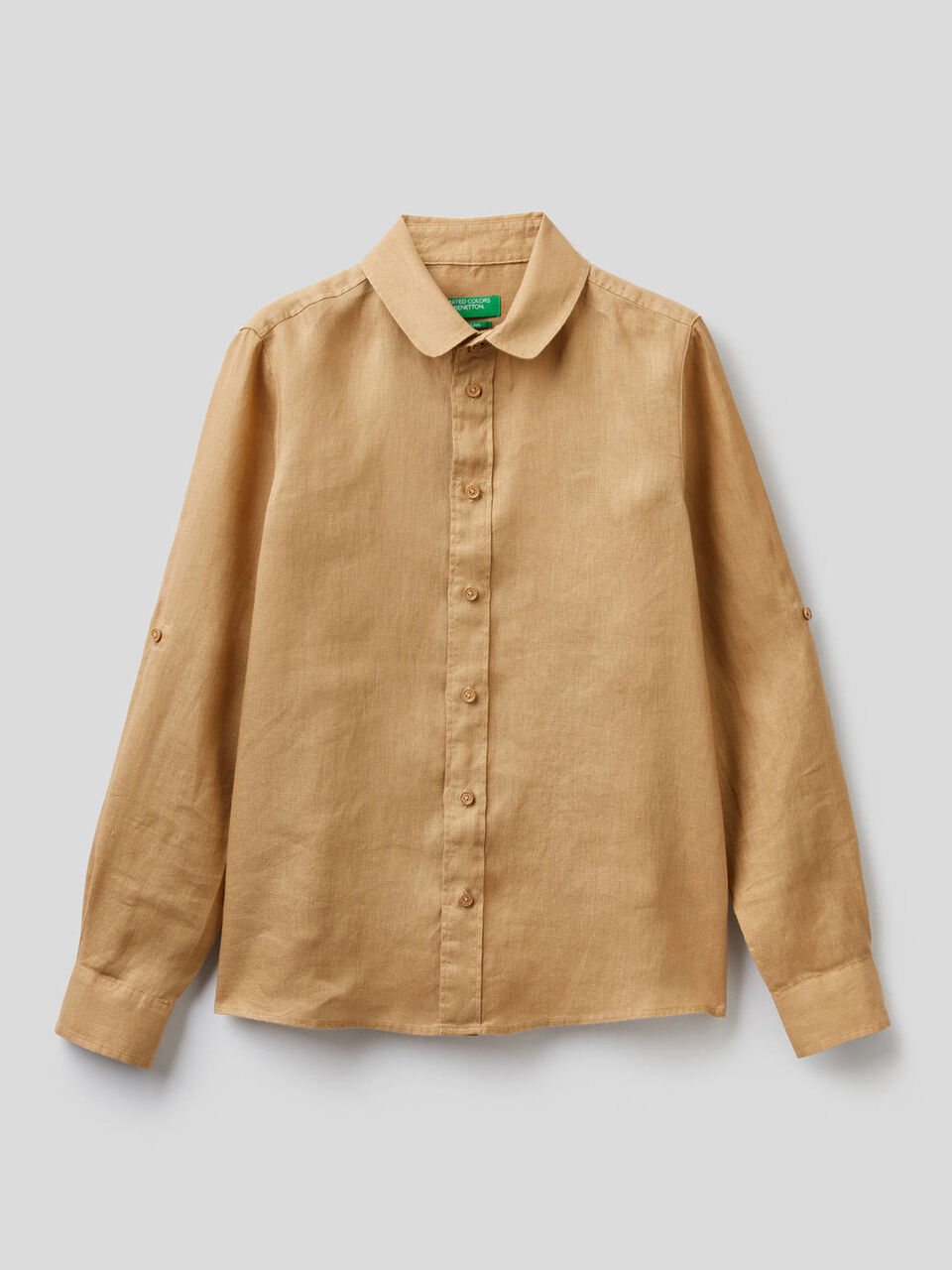 Long sleeve shirt in pure linen image number 1