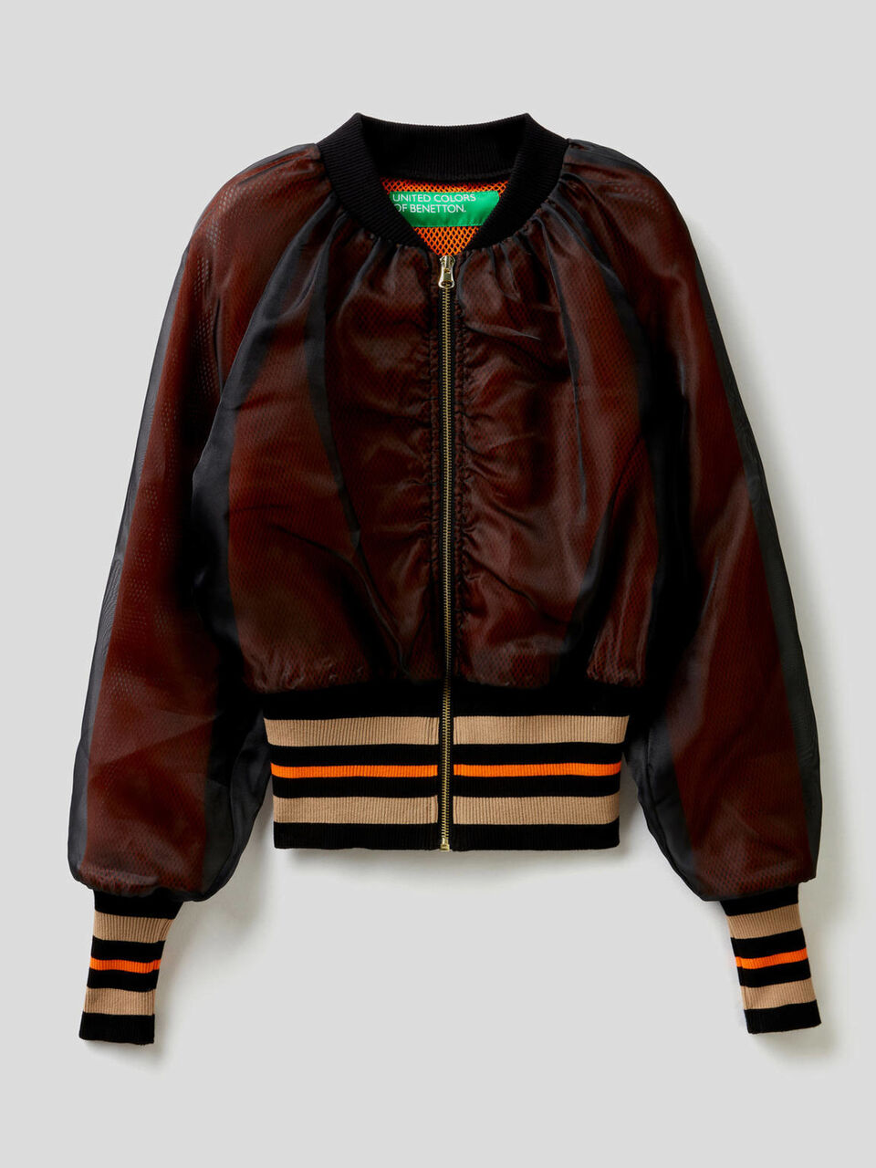 Bomber jacket with organza layer image number 1