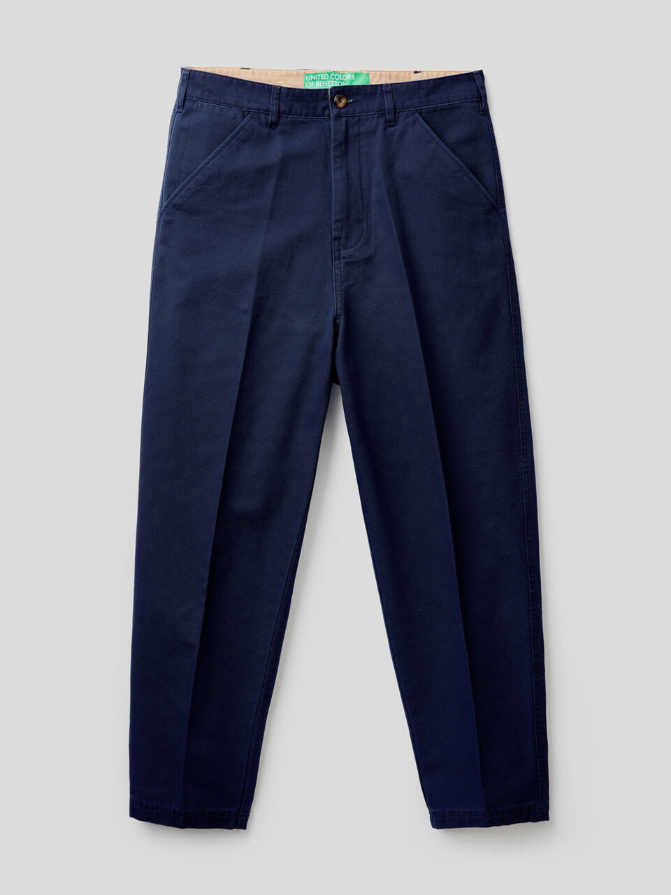 Cropped chinos in 100% cotton image number 1