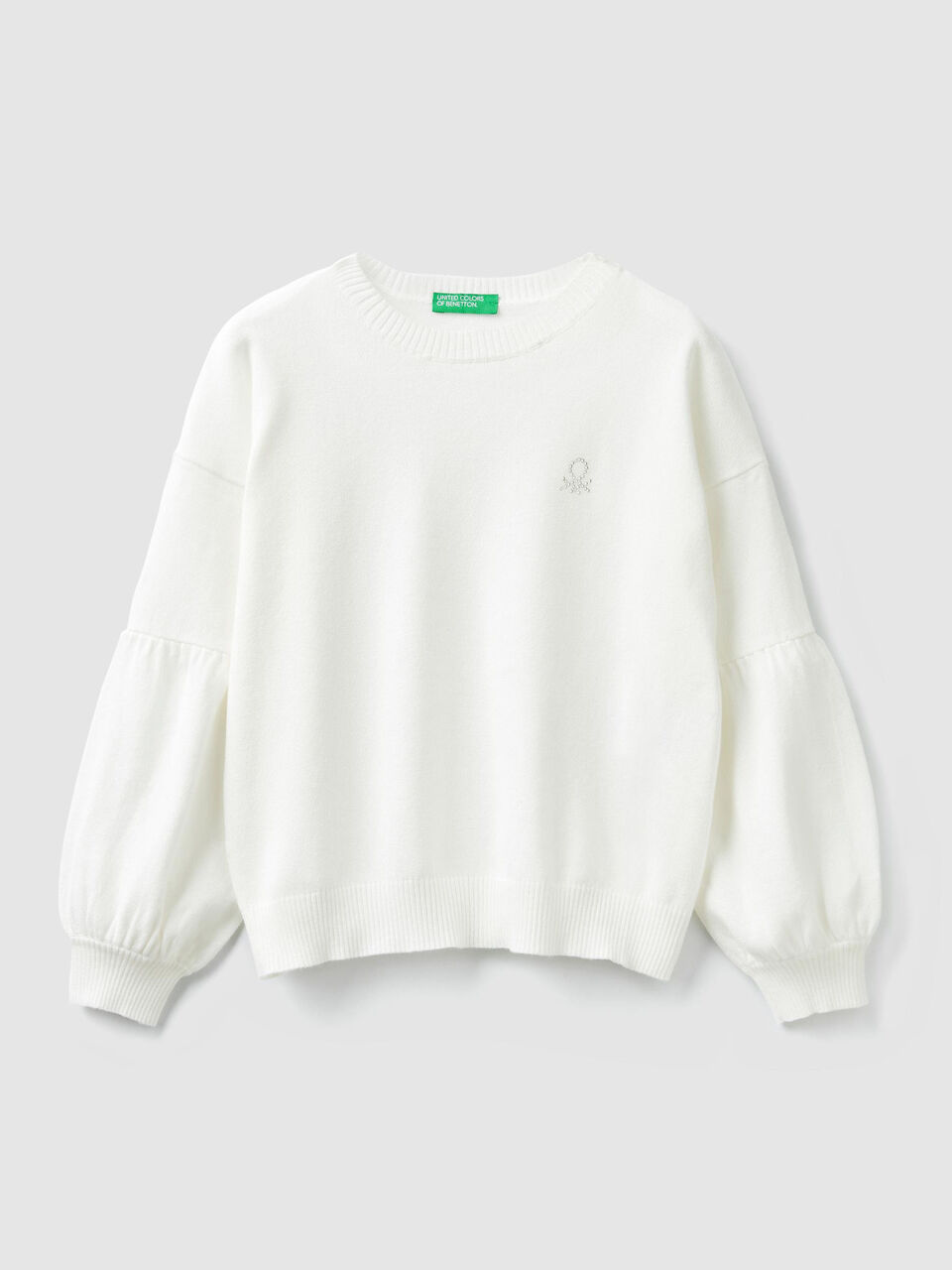 Sweater with puff sleeves image number 1