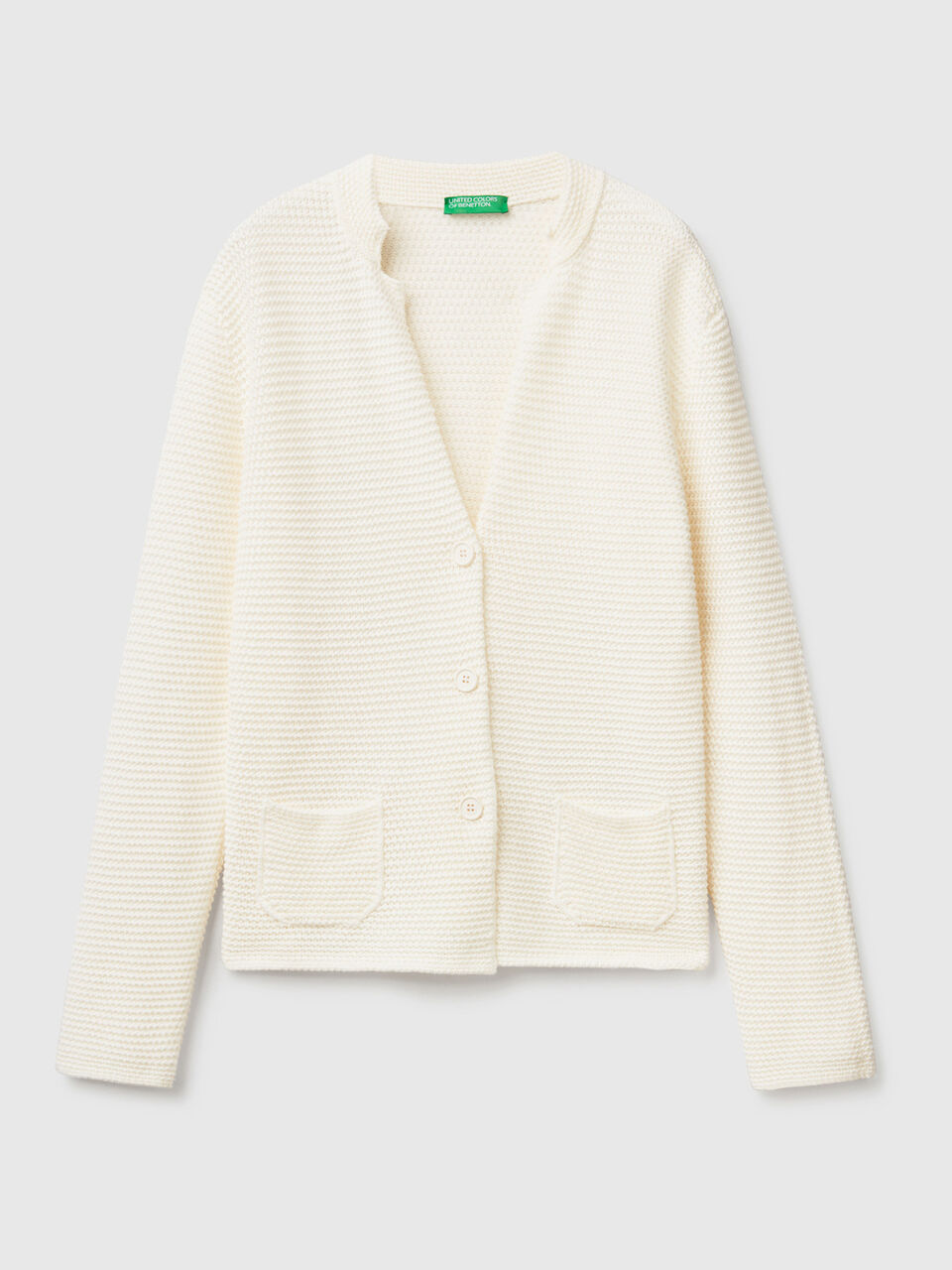 100% cotton knit jacket image number 1