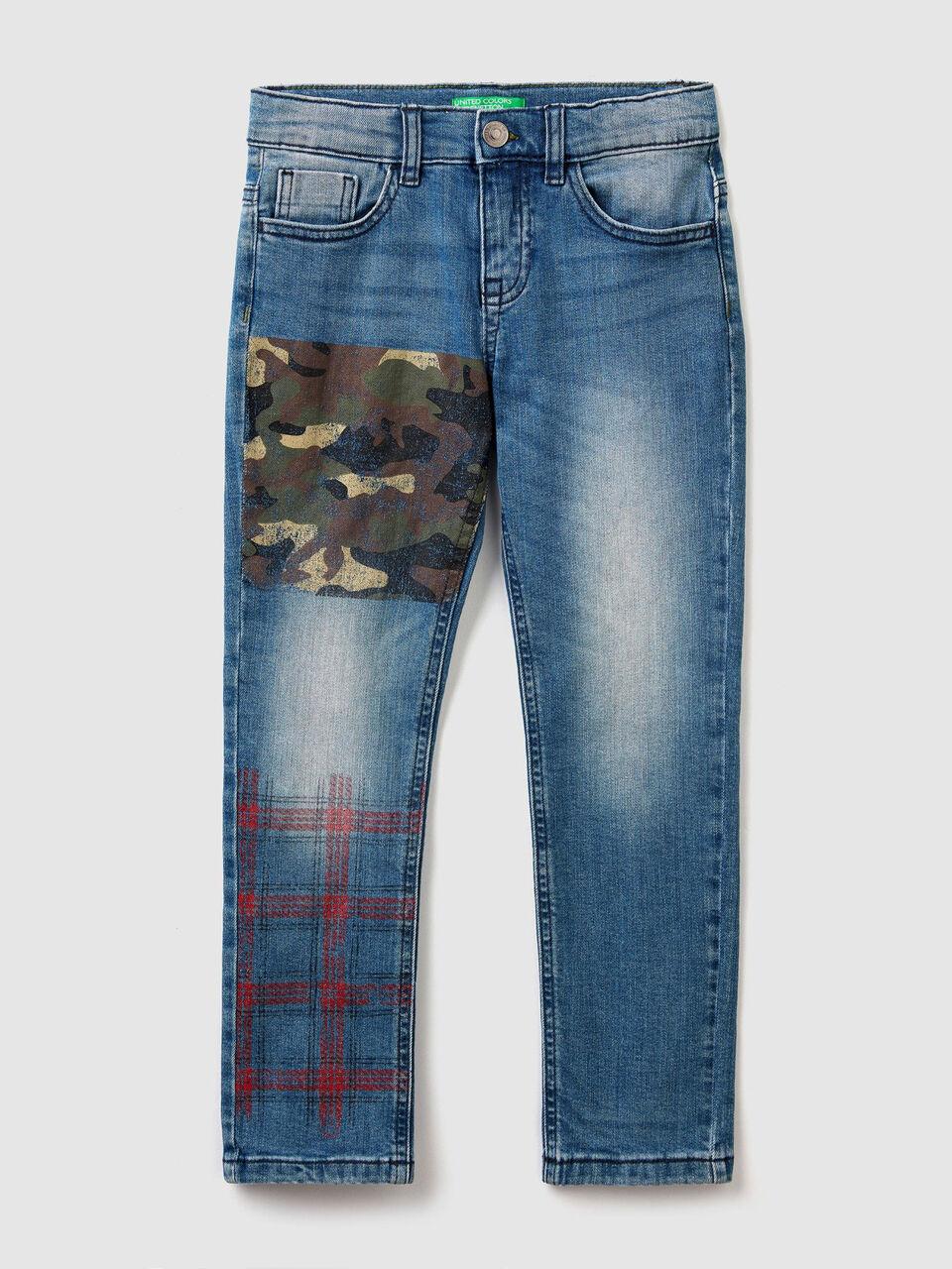 Slim fit jeans with printed details image number 1