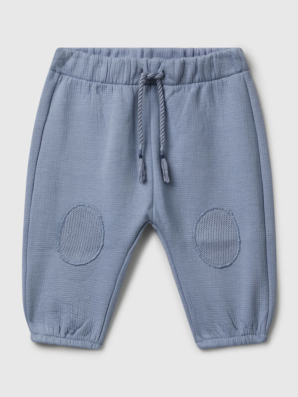 Trousers in cotton with patch New Born (0-18 months)