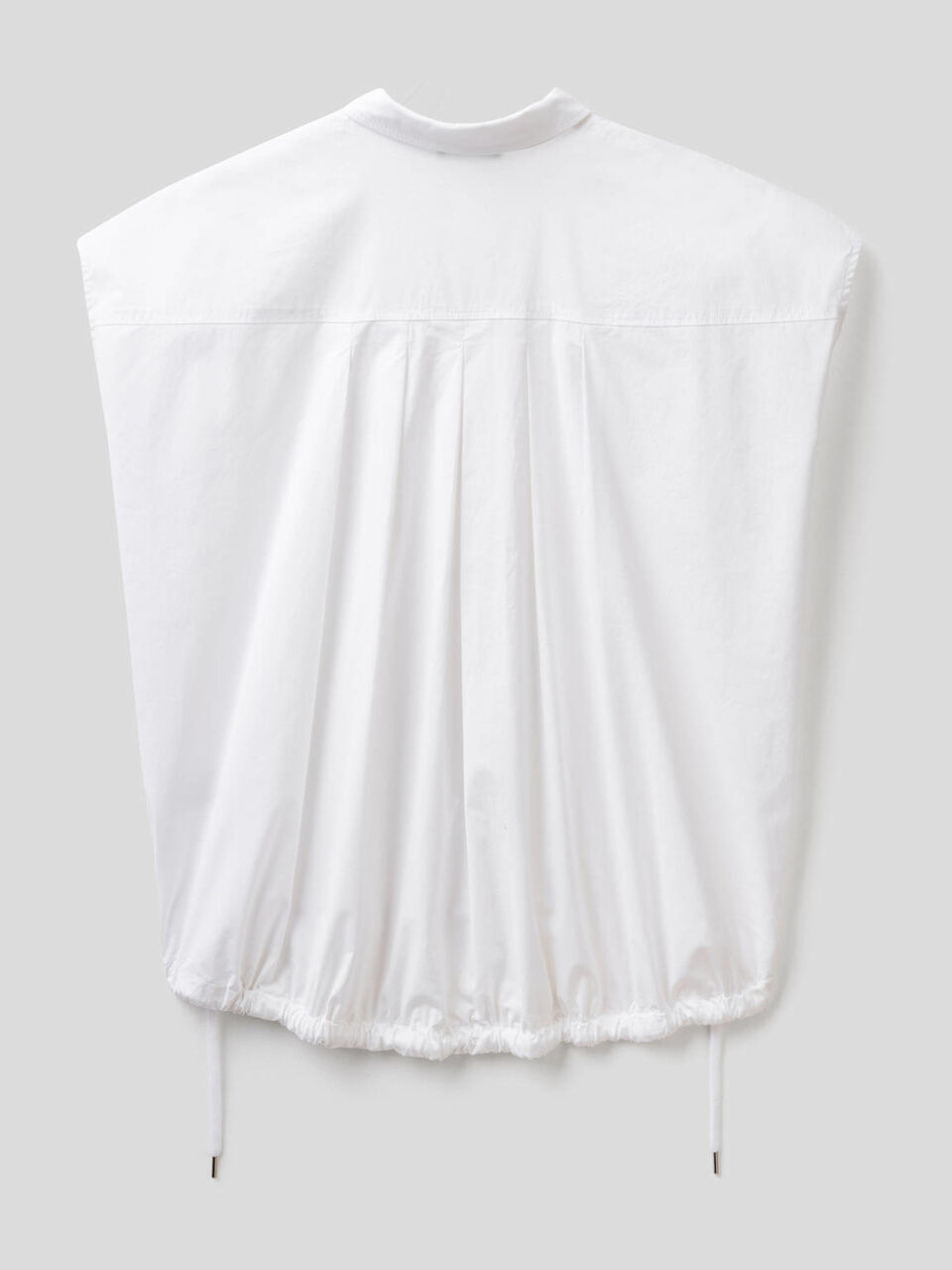Blouse in stretch cotton with drawstring image number 2