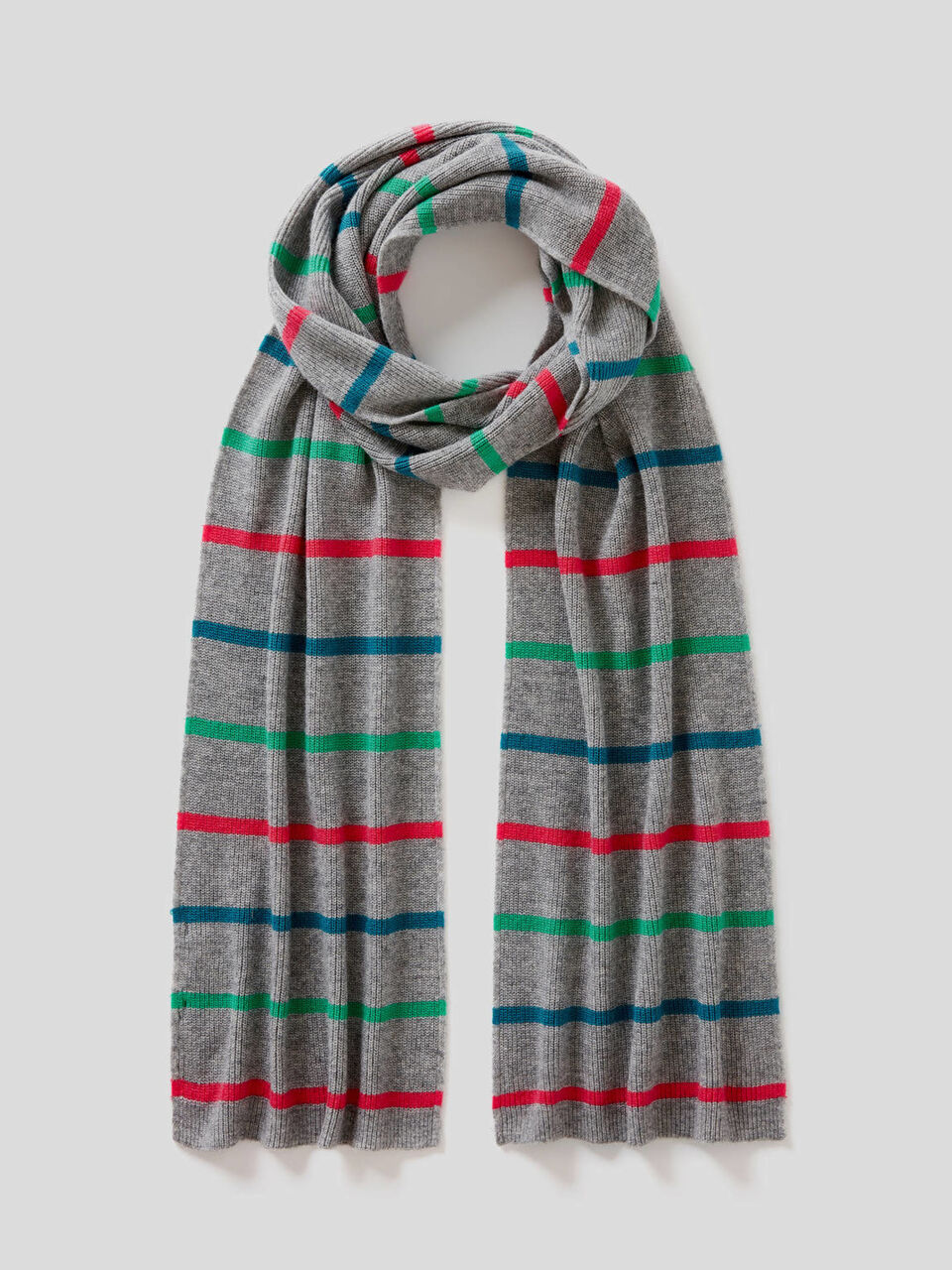 Cashmere and wool blend striped scarf image number 1