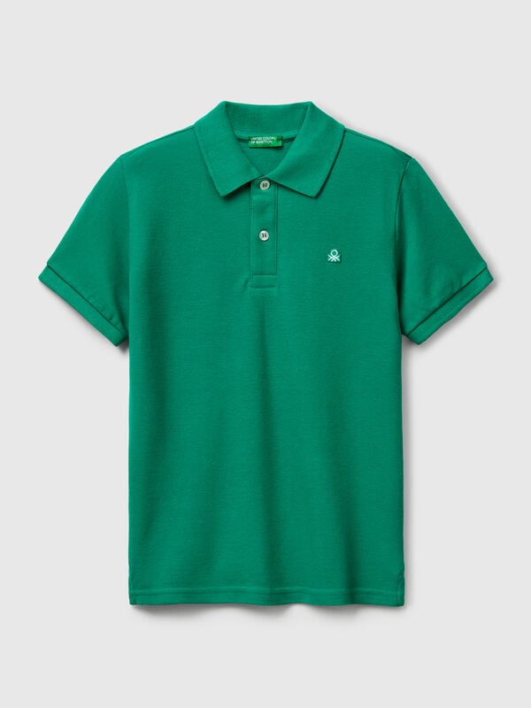 Slim fit polo in pure cotton Junior Boy